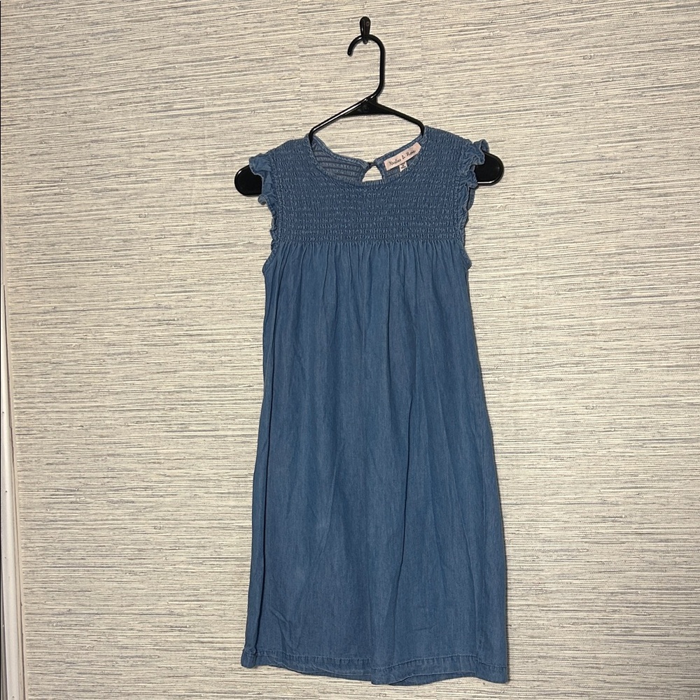 Harlow & Rose Denim Babydoll Dress – Effortlessly Chic Size Small (116)